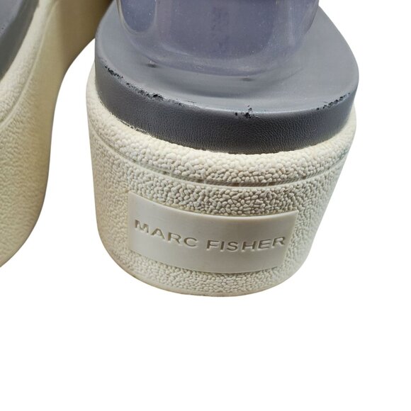 Marc Fisher Shoes Womens 7 Gray Textile Kandis Slides *Read* - Picture 7 of 12